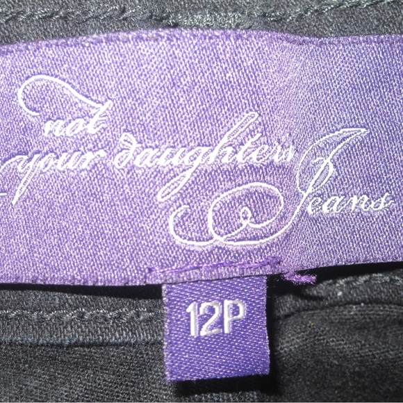 Not Your Daughter’s Jeans. Black with sequins detailing on back pockets. 12P - Picture 2 of 10
